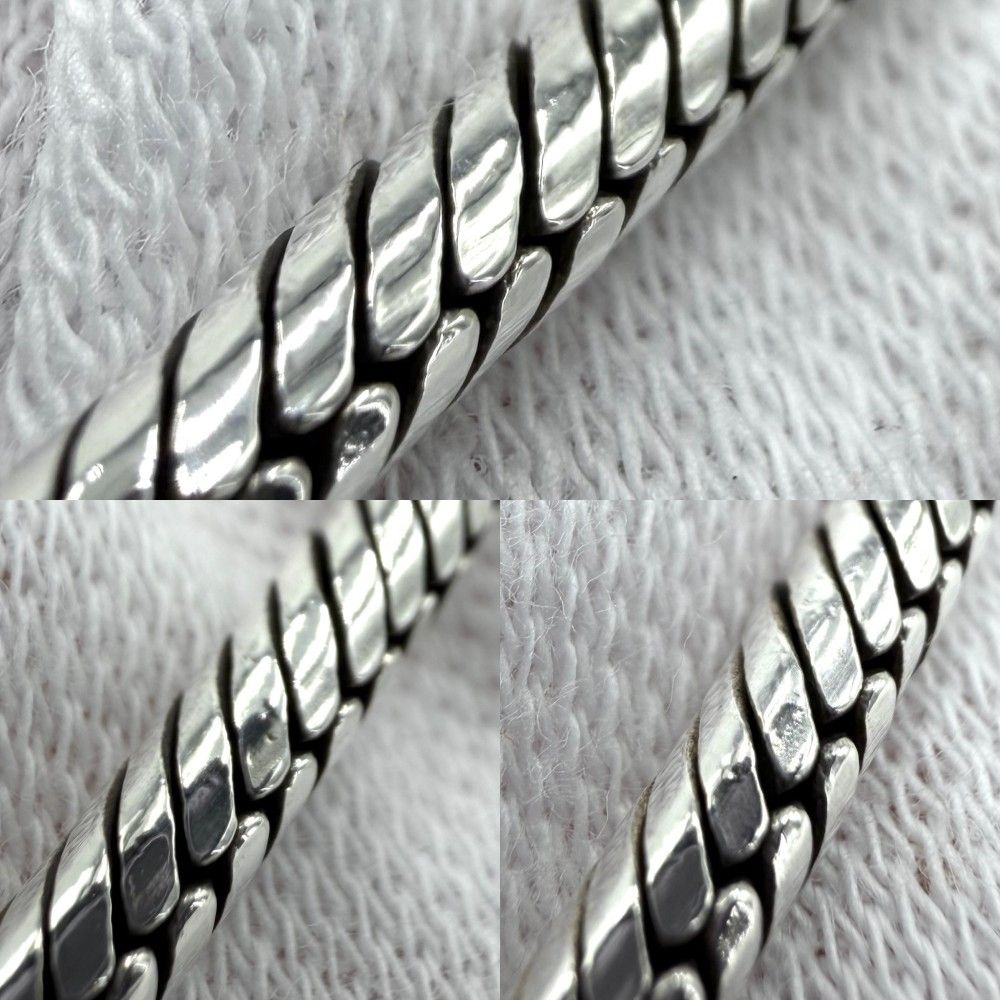 Hermes Necklace Snake Chain Vintage 925 Sterling Silver — view 4