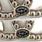 Chanel Earrings CC Logo Rhinestone Gold — view 5