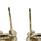 Chanel Earrings CC Logo Rhinestone Gold — view 3