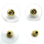 Chanel Earrings CC Logo Rhinestone Gold — view 4