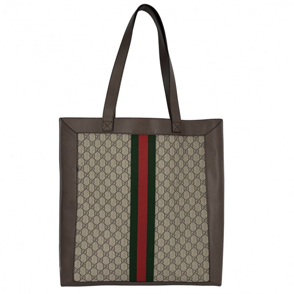 Gucci Tote Ophidia Handbag Sherry Line Shoulder GG Supreme Canvas Leather Beige — view 2