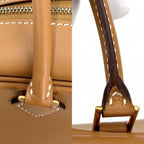 Hermes Plume 20 Small Mini Bag Simple Leather Brown Gold — view 9