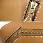 Hermes Plume 20 Small Mini Bag Simple Leather Brown Gold — view 8