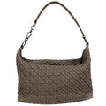 Bottega Veneta One Shoulder Bag Leather Brown Matte Black