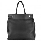 Saint Laurent Paris Tote Manhattan S Handbag Shoulder Leather Black Silver — view 2
