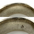 Hermes Ring Logo 18k YG 48 Combination Gold 925 Sterling Silver
