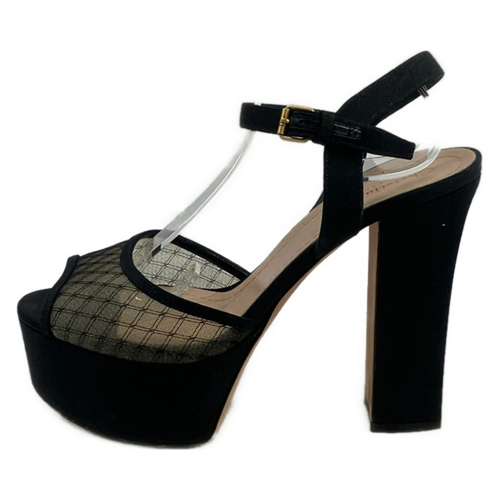 Dior Sandals 38 D Black Clear Mesh