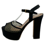 Dior Sandals 38 D Black Clear Mesh