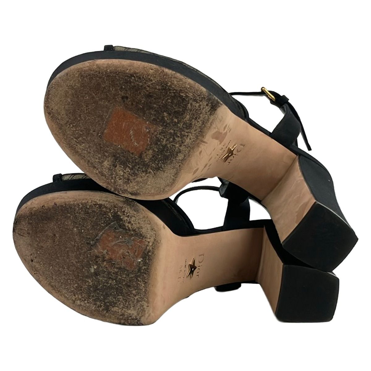 Dior Sandals 38 D Black Clear Mesh — view 4