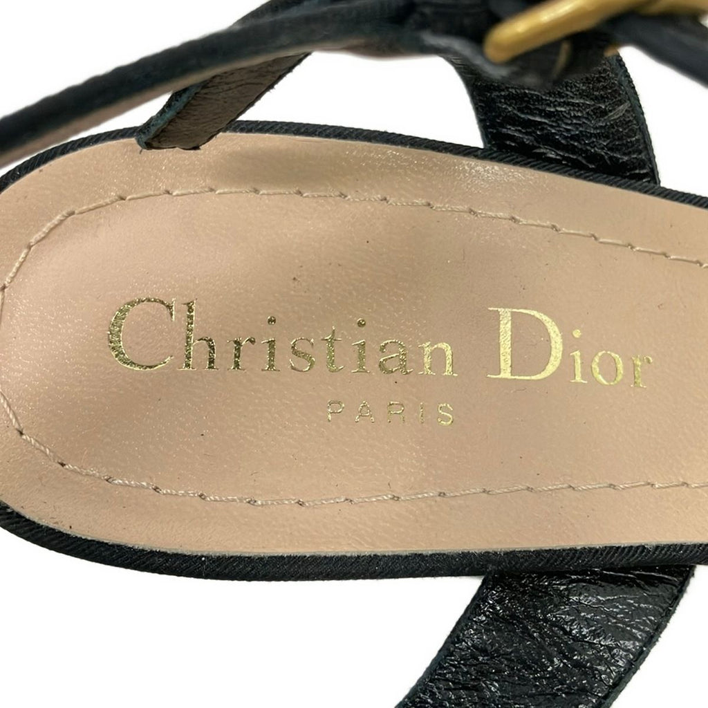 Dior Sandals 38 D Black Clear Mesh — view 5