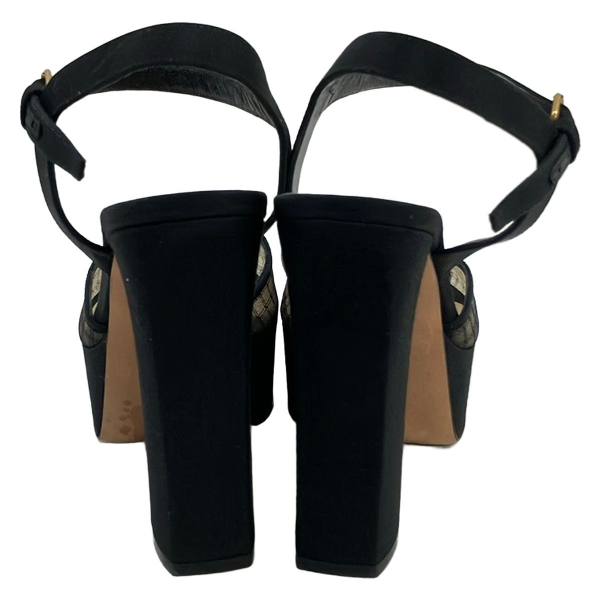 Dior Sandals 38 D Black Clear Mesh — view 3