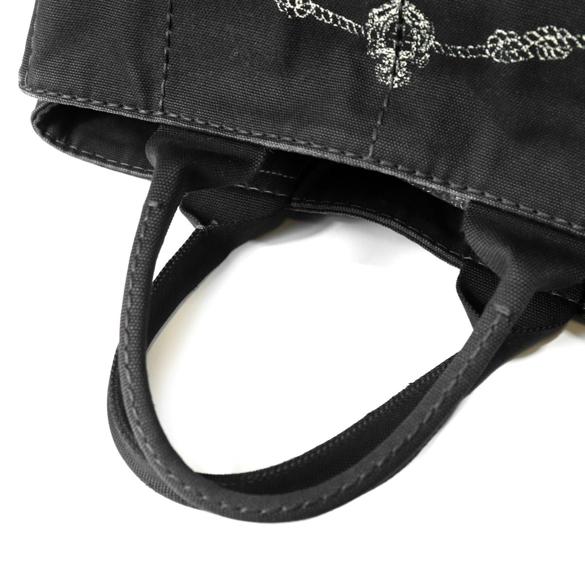 Prada Canapa M Tote Bag Canvas Black — view 6