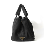 Prada Canapa M Tote Bag Canvas Black — view 4