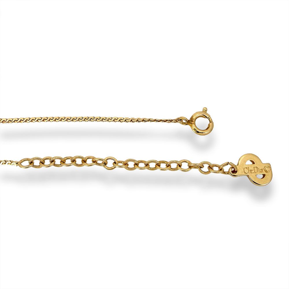Dior Logo Necklace Gold — view 4