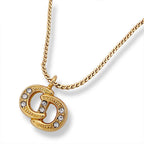 Dior Logo Necklace Gold