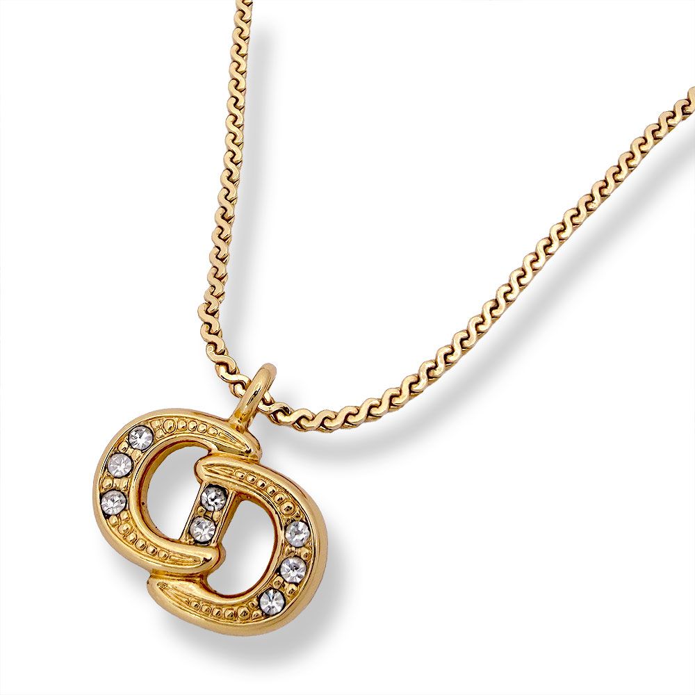 Dior Logo Necklace Gold