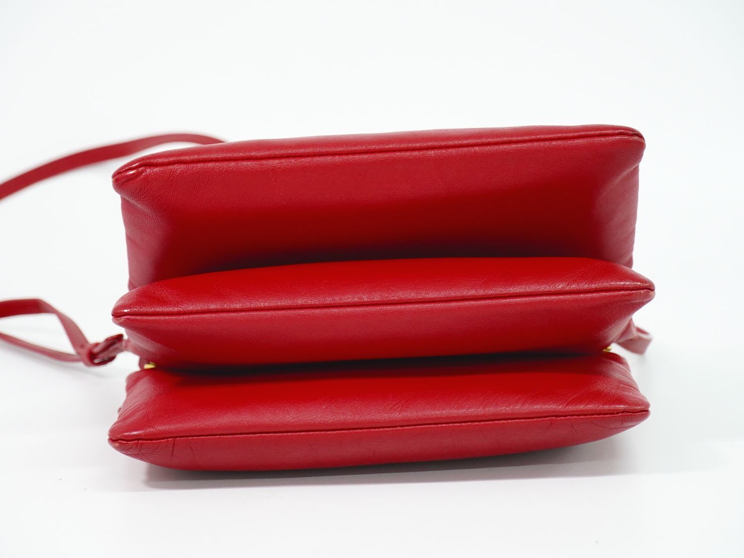 Celine Trio Large Shoulder Bag Pochette Leather — view 3