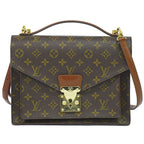 Louis Vuitton LV Monceau Monogram 2-Way Shoulder Bag Brown