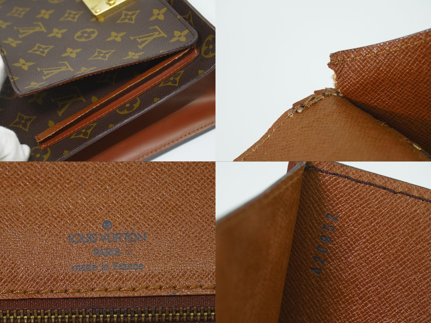 Louis Vuitton LV Monceau Monogram 2-Way Shoulder Bag Brown — view 9