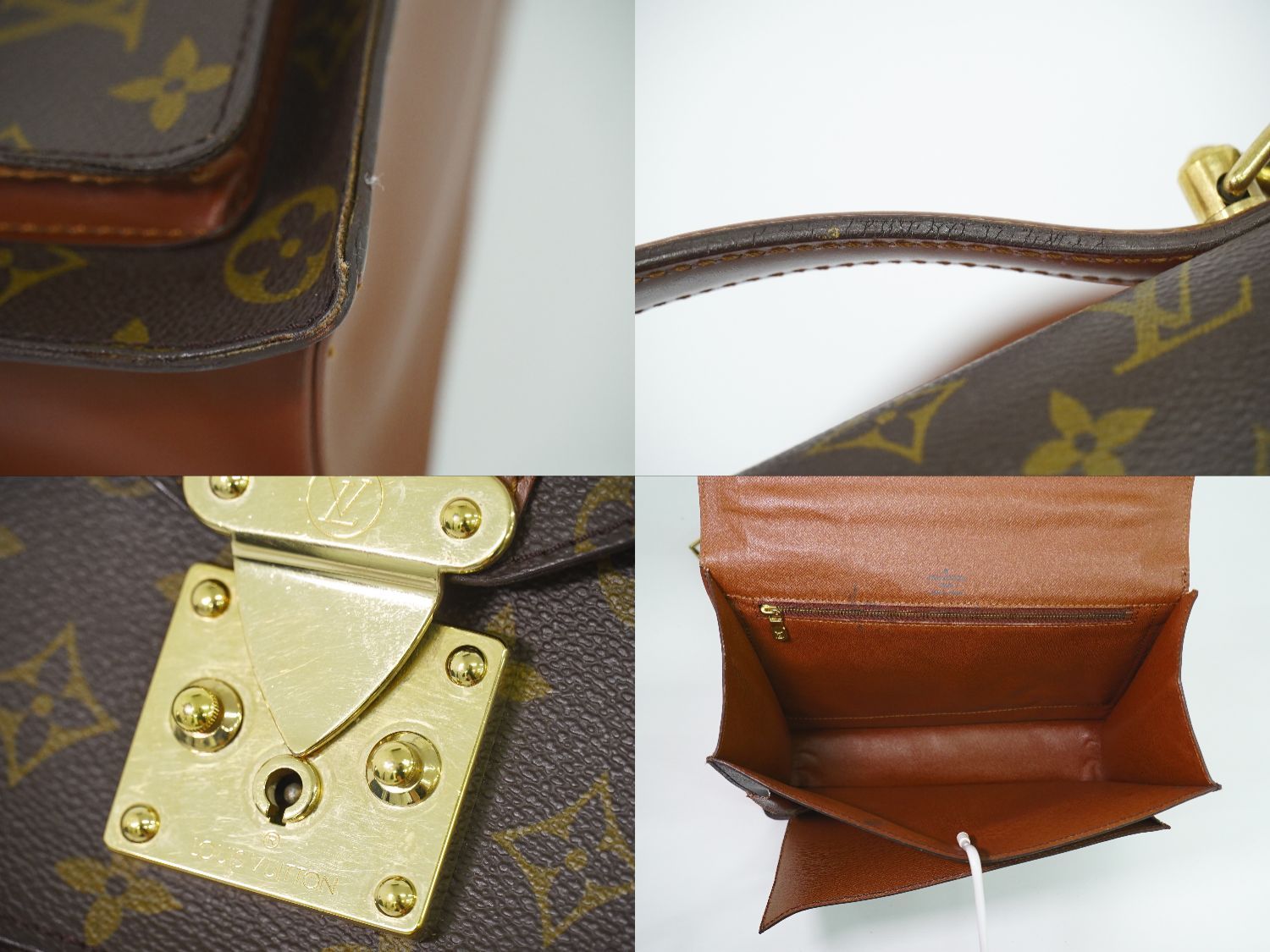 Louis Vuitton LV Monceau Monogram 2-Way Shoulder Bag Brown — view 8