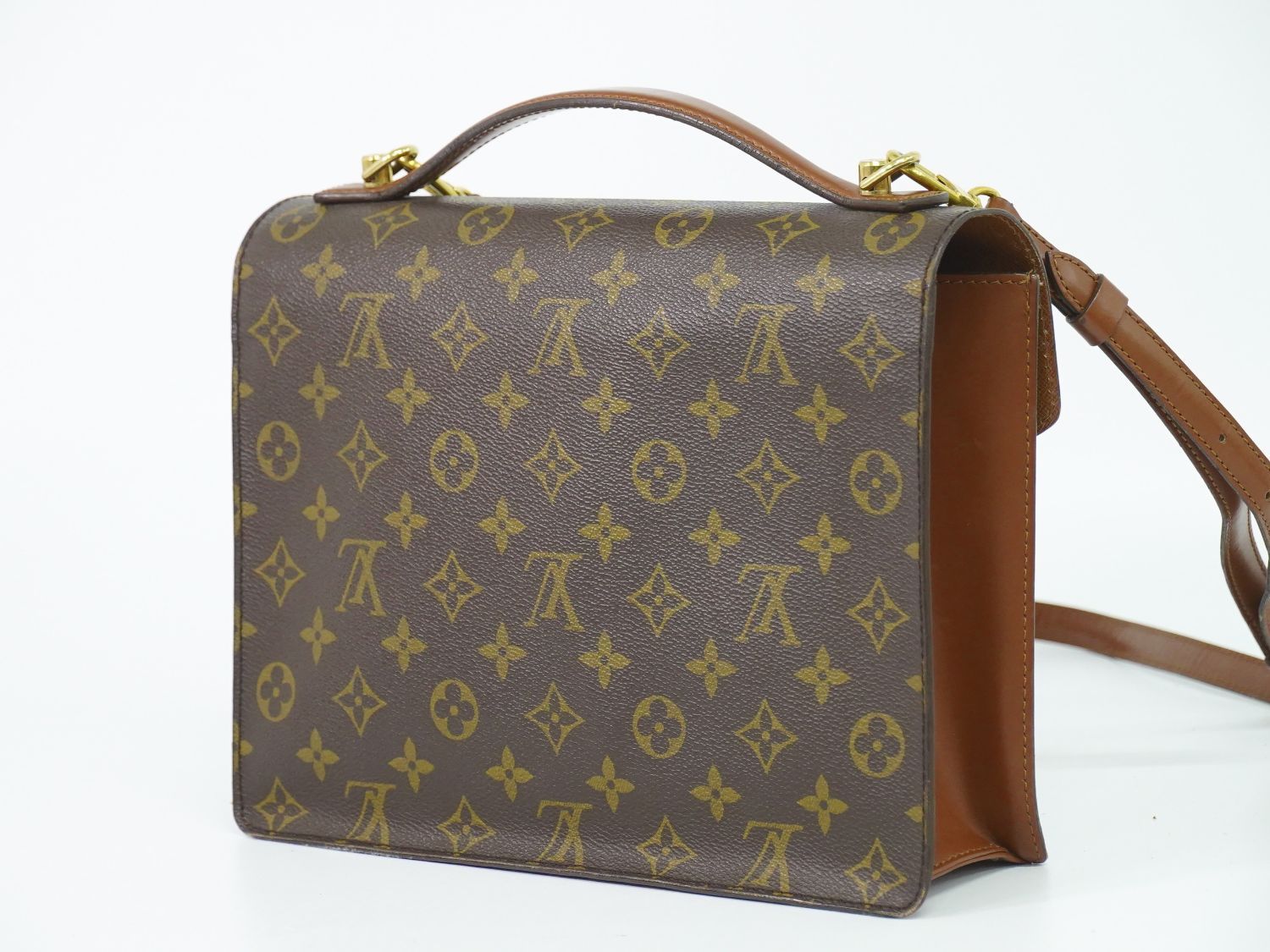 Louis Vuitton LV Monceau Monogram 2-Way Shoulder Bag Brown — view 2