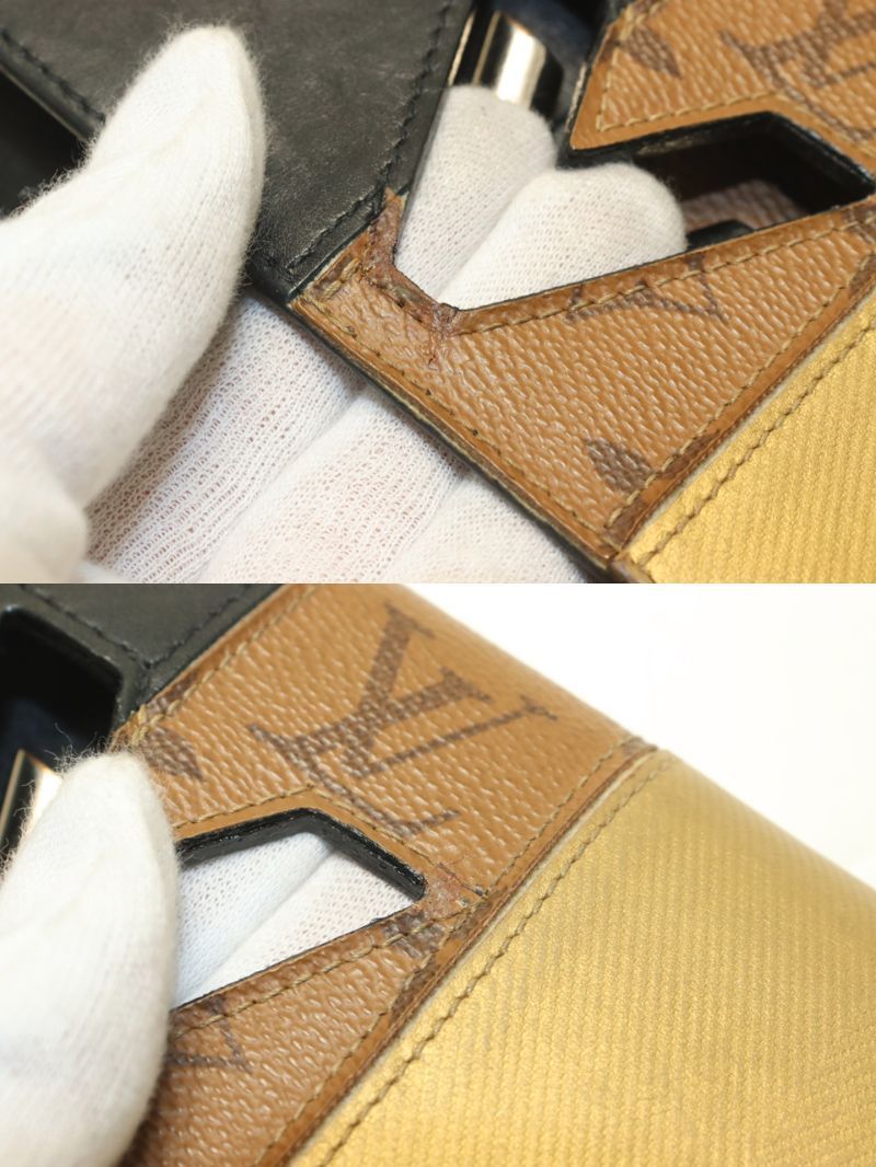 Louis Vuitton Monogram Reverse Portefeuille Twist Leather Bifold Wallet — view 8