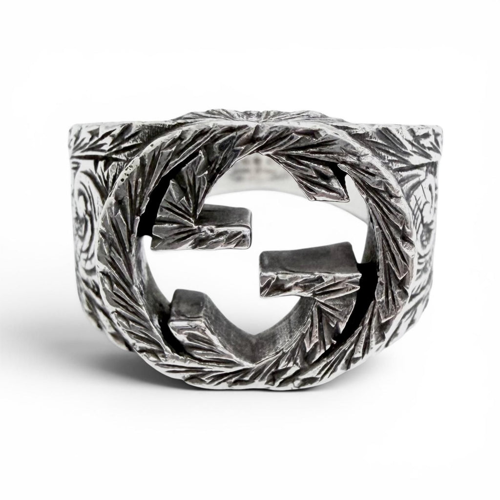 Gucci Interlocking Arabesque Ring
