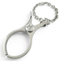 Hermes Filou Logo Glove Holder Strap Silver Gloves