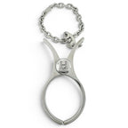 Hermes Filou Logo Glove Holder Strap Silver Gloves — view 3