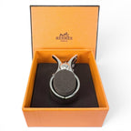 Hermes Filou Logo Glove Holder Strap Silver Gloves — view 2