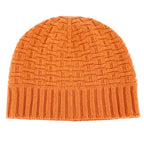Hermes Cashmere Logo Knitted Beanie Knit Cap Orange — view 6
