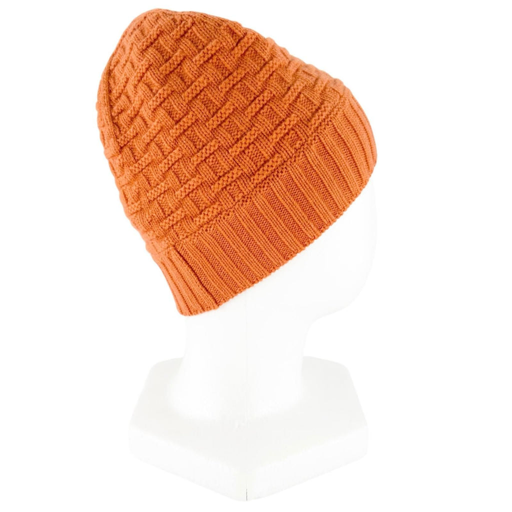 Hermes Cashmere Logo Knitted Beanie Knit Cap Orange — view 5
