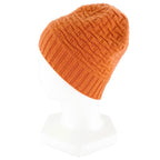 Hermes Cashmere Logo Knitted Beanie Knit Cap Orange — view 3