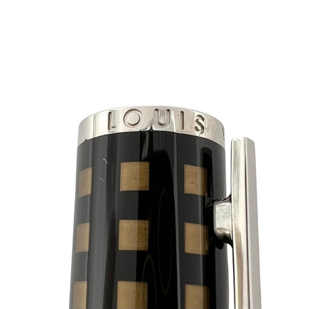 Louis Vuitton Jet Rack Damier Twist Ballpoint Pen Brown Silver — view 6
