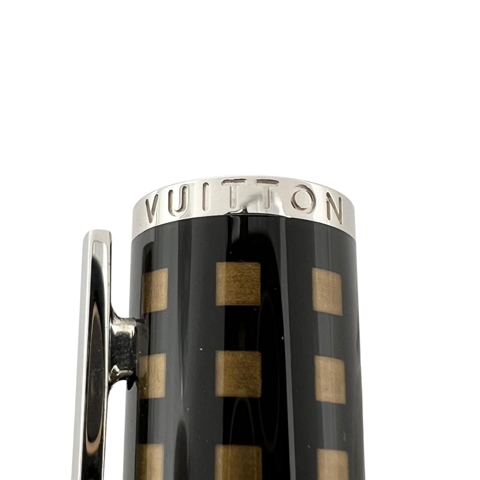 Louis Vuitton Jet Rack Damier Twist Ballpoint Pen Brown Silver — view 7