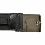 Gucci GG Logo Square Buckle Leather Belt Black Silver 90 36 Recommended — view 5