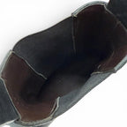 Bottega Veneta Leather Side Gore Tire Chelsea Boots Black Orange — view 8
