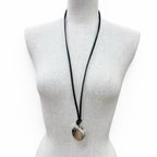 Hermes Vintage 925 Leather Perfume Bottle Pendant Silver Black — view 5