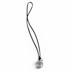 Hermes Vintage 925 Leather Perfume Bottle Pendant Silver Black — view 2