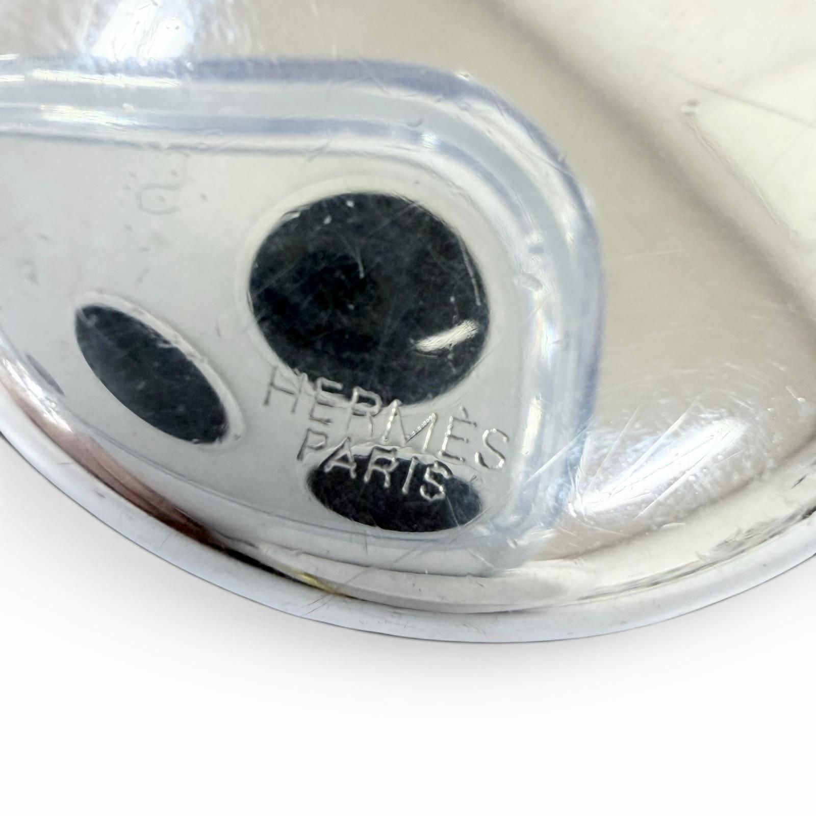 Hermes Vintage 925 Leather Perfume Bottle Pendant Silver Black — view 4
