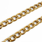 Chanel Vintage CC Logo Turnlock Necklace Gold — view 7