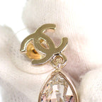 Chanel CC Drop Swing Earrings Metal Crystal Gold CC Logo — view 9