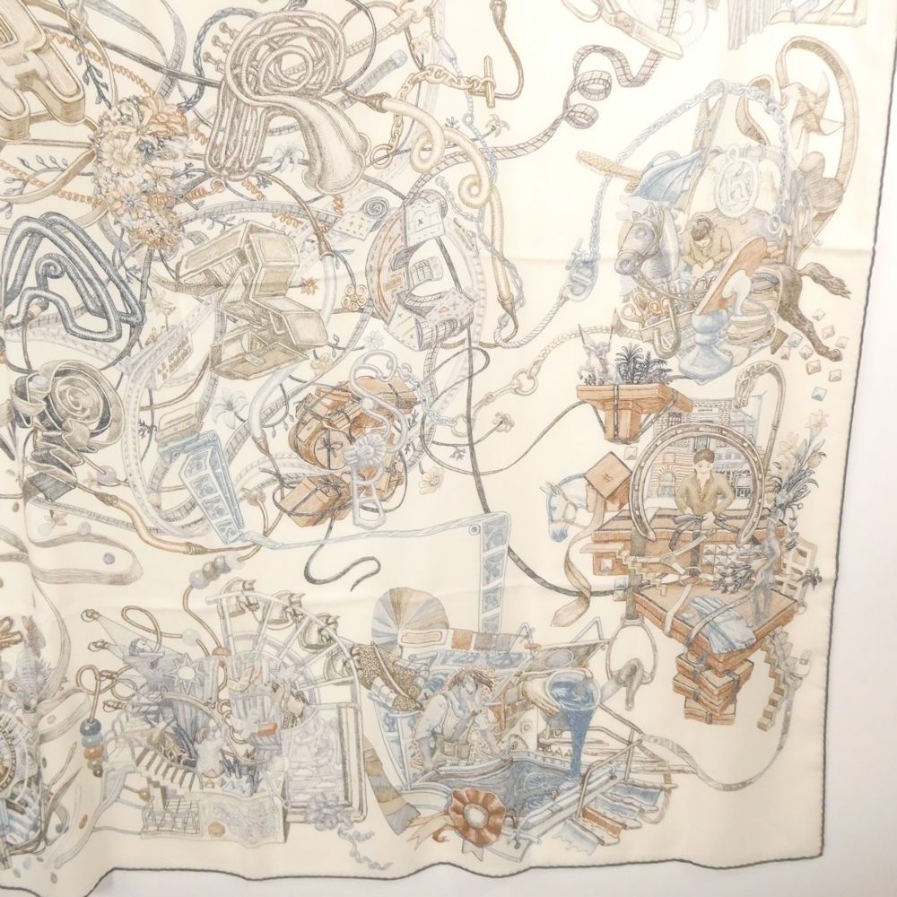 Hermes Carre Geant le Monde D'hermes World Scarf Cashmere Silk Large — view 5