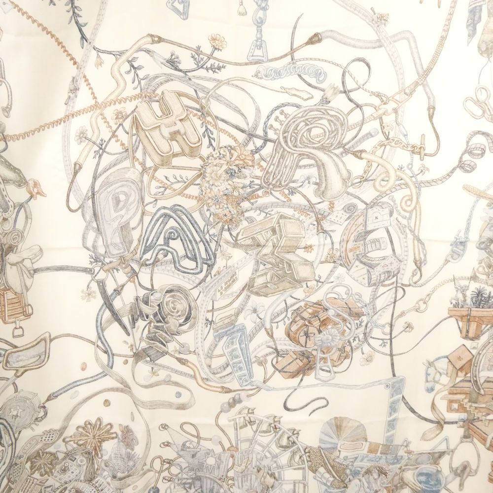 Hermes Carre Geant le Monde D'hermes World Scarf Cashmere Silk Large — view 7