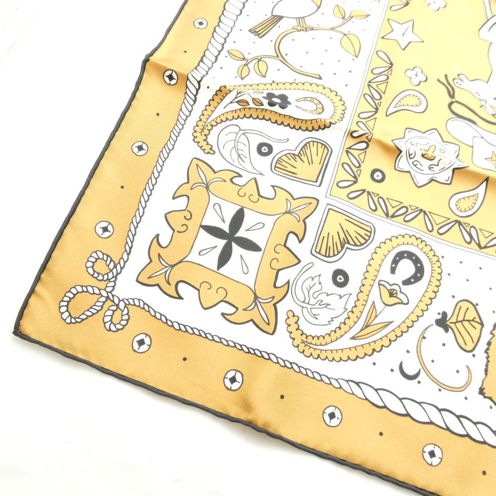 Hermes Carre 55 Animaux Bandana Animal Scarf Silk — view 5