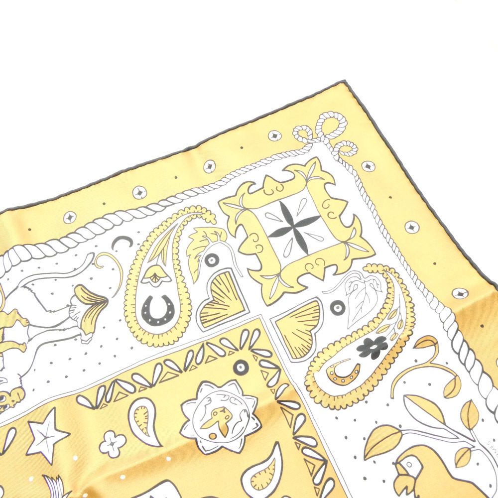 Hermes Carre 55 Animaux Bandana Animal Scarf Silk — view 4