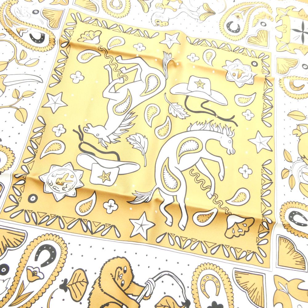 Hermes Carre 55 Animaux Bandana Animal Scarf Silk — view 7