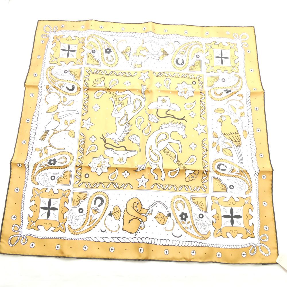 Hermes Carre 55 Animaux Bandana Animal Scarf Silk — view 2