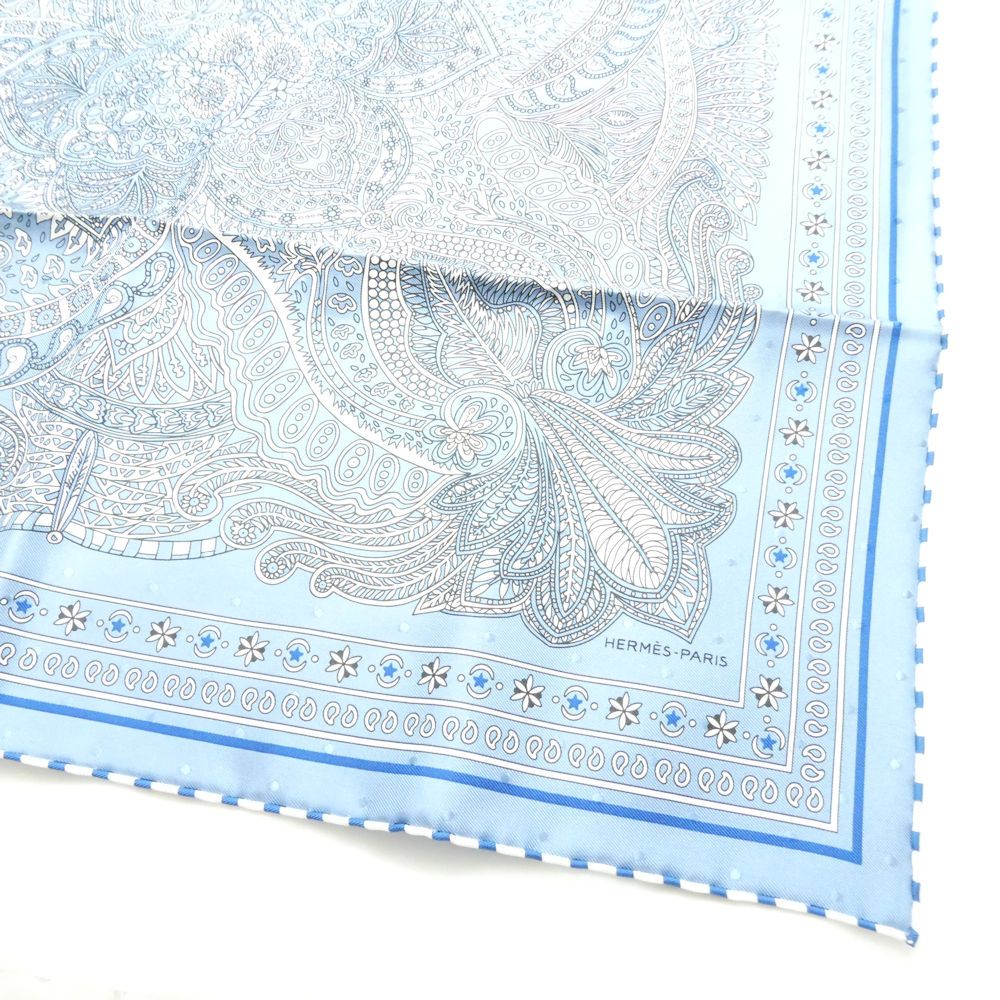 Hermes Carre 55 le Jardin de la Maharani's Garden Scarf Silk Bandana — view 6