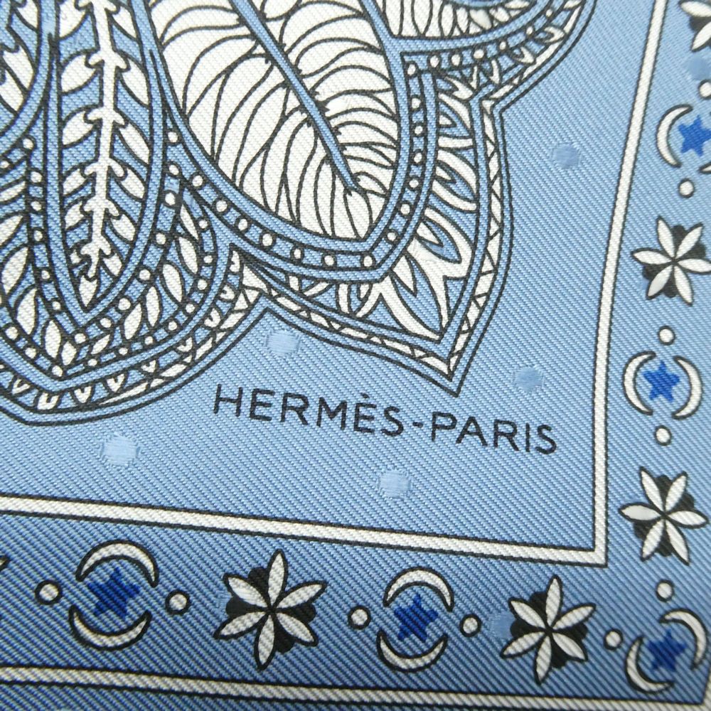 Hermes Carre 55 le Jardin de la Maharani's Garden Scarf Silk Bandana — view 8
